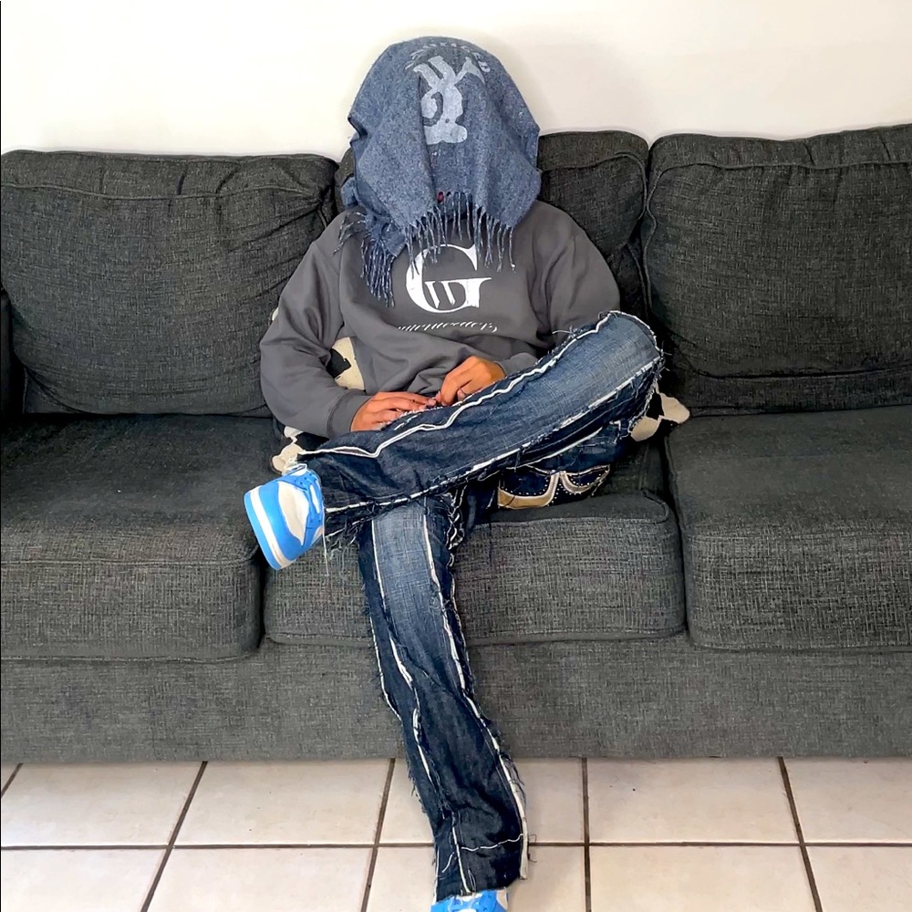 1 of 1 Custom Repurposed U-Noticed Jeans